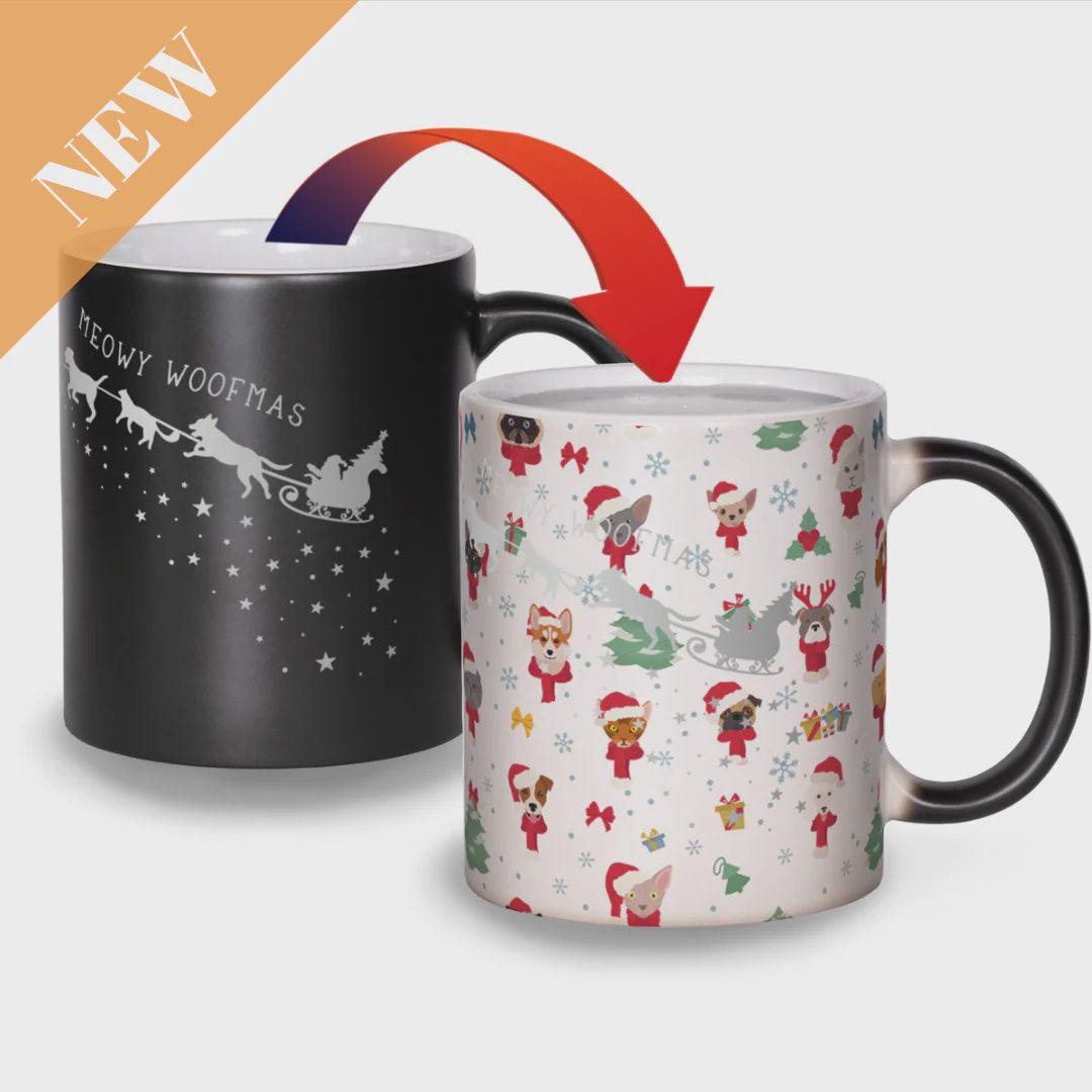 CM606 - COLOUR CHANGING MUG - MEOWY WOOFMAS