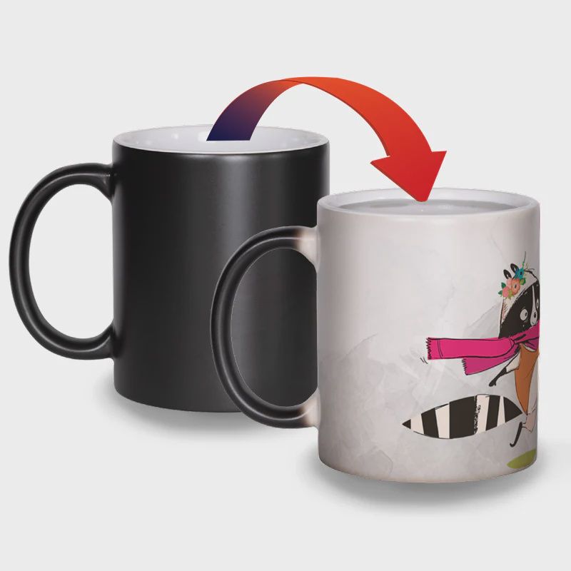 CM232 - COLOUR CHANGING MUG - RACCOON SISTERS