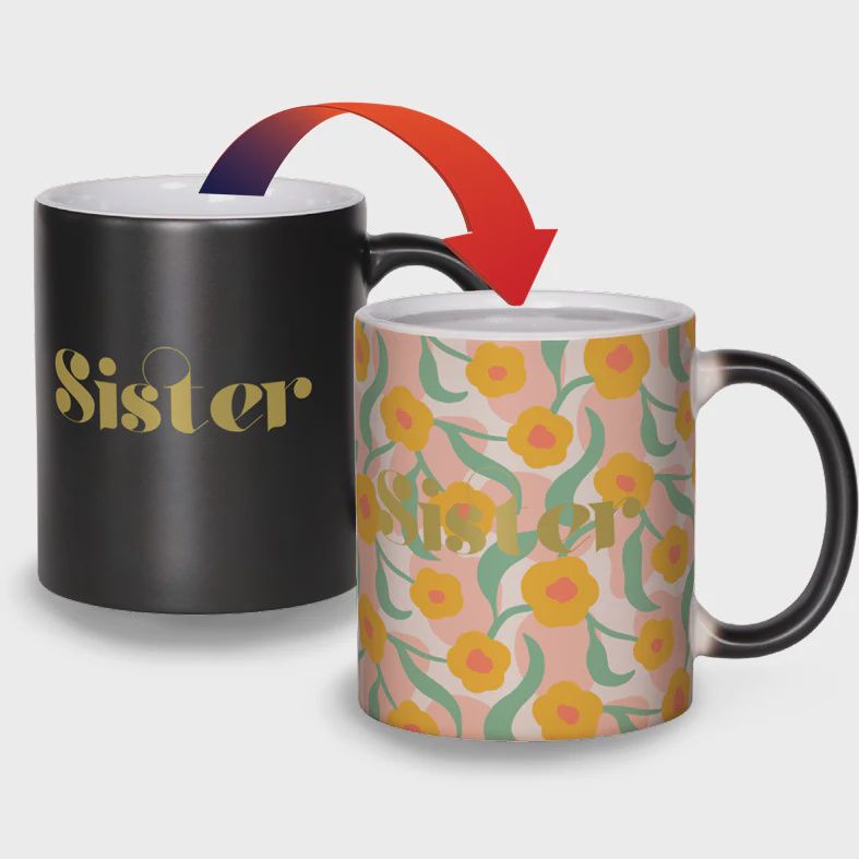 CM233 - COLOUR CHANGING MUG - RETRO SISTER