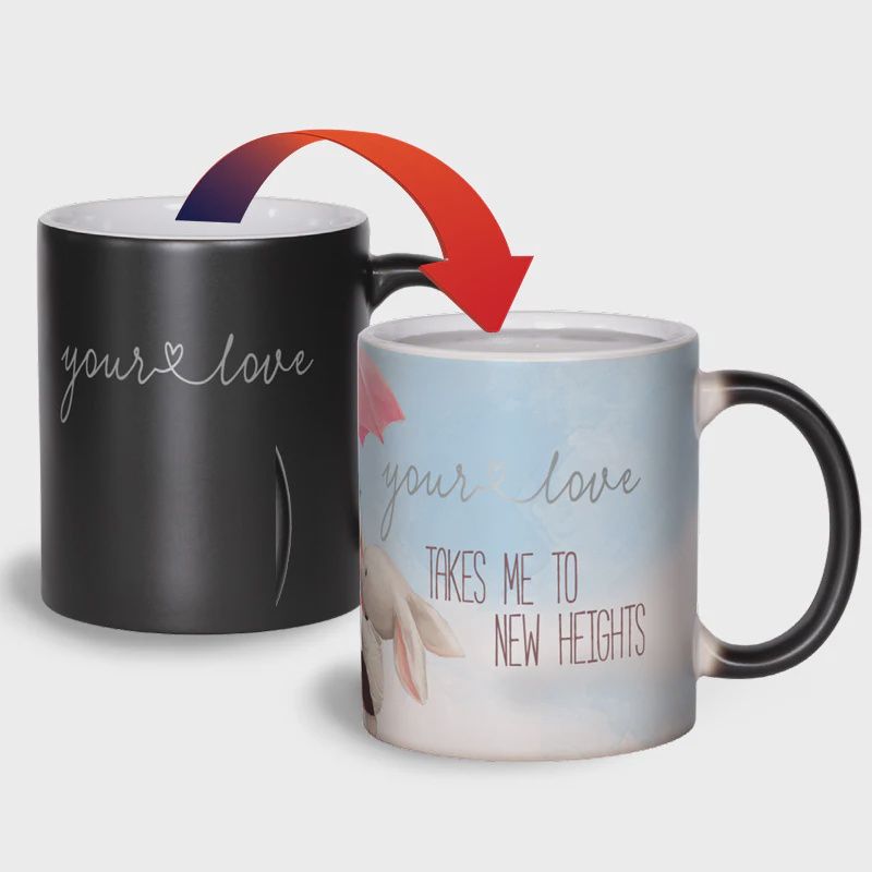 CM240 - COLOUR CHANGING MUG - BUNNY LOVE