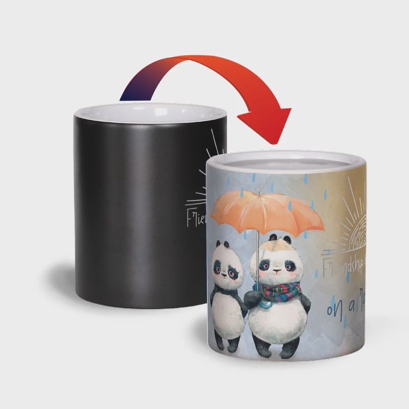 CM239 - COLOUR CHANGING MUG - PANDA FRIENDS