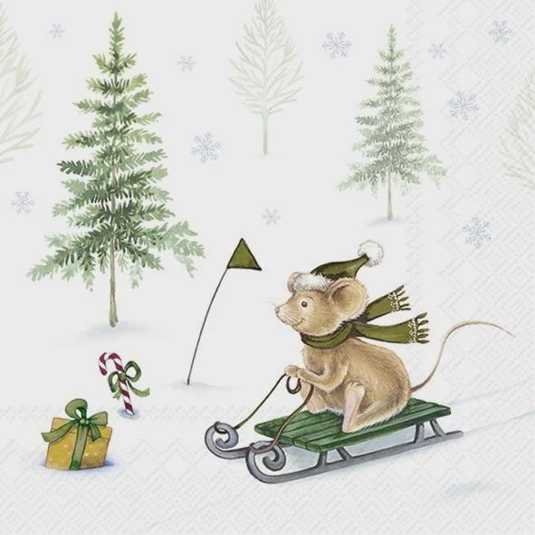 C1086000 - COCKTAIL NAPKIN / WINTER SNOW FUN