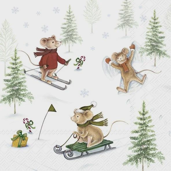 L1086000 - LUNCHEON NAPKIN / WINTER SNOW FUN