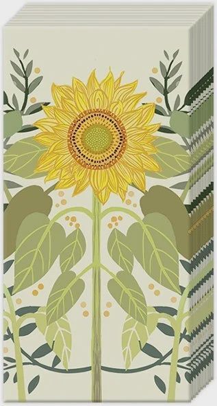 PT1083460 - POCKET TISSUE / SUNFLOWERS CREAM