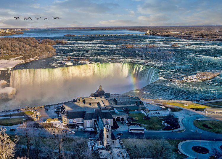 1000 PC - 472 - PUZZLE - NIAGARA FALLS AERIAL PHOTO
