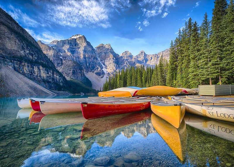 1000 PC - 432 - PUZZLE - CANOE REFLECTION