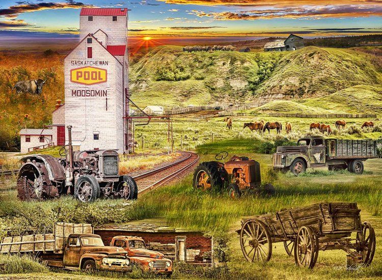 1000 PC - 477 - PUZZLE - PRAIRIE SUNSET