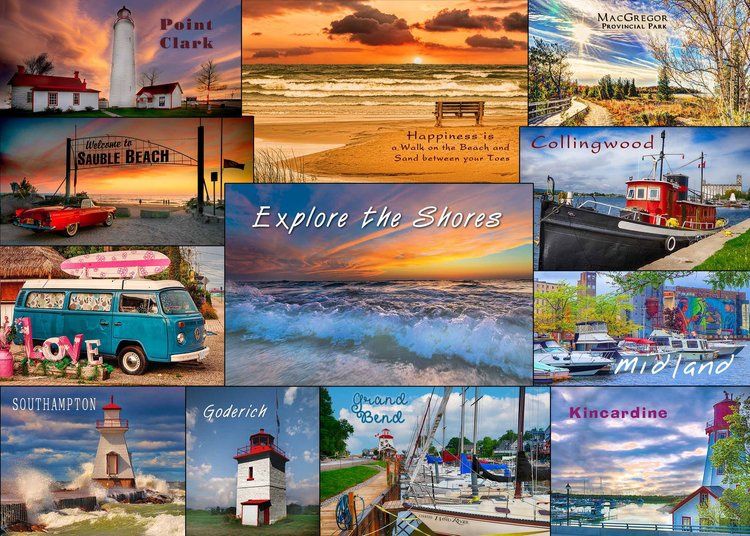 1000 PC - 464 - PUZZLE - EXPLORE THE SHORES / LAKE HURON AND GEORGIAN BAY