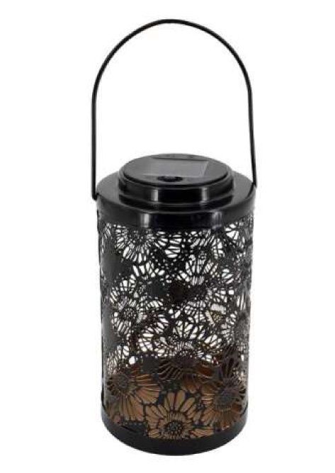 GA22722 - SOLAR SHADOW LANTERN / FLOWER PATTERN