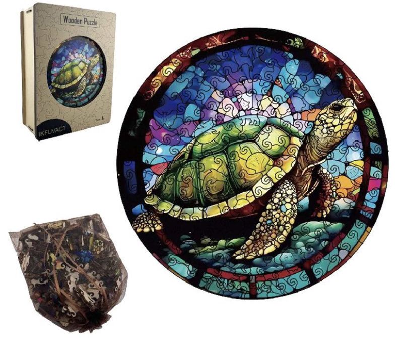 MES8 - WOODEN PUZZLE - SEA TURTLE