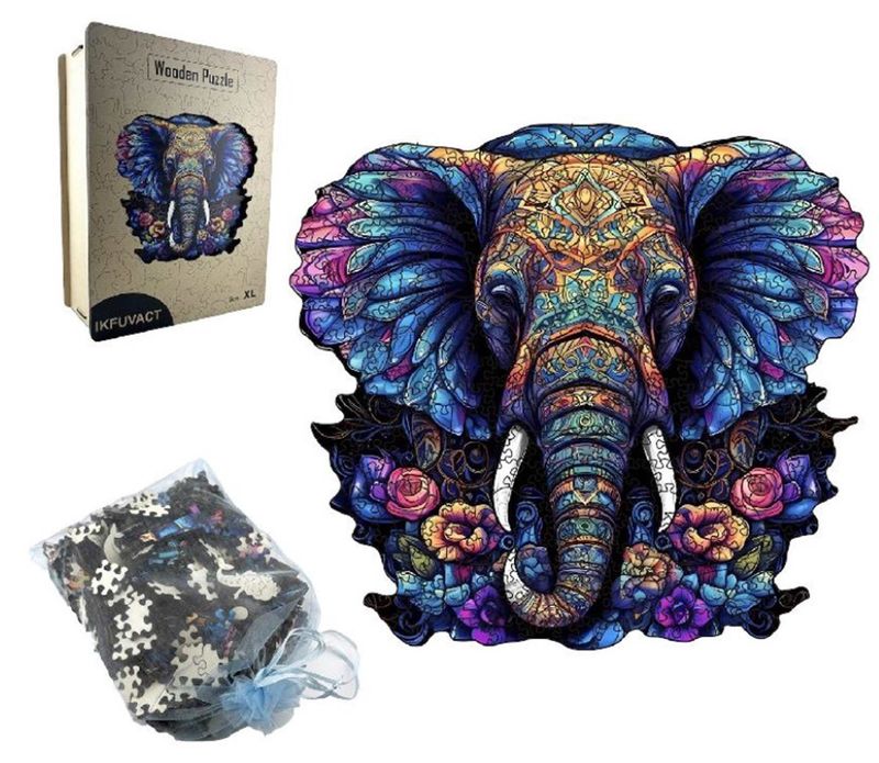 MES6 - WOODEN PUZZLE - ELEPHANT