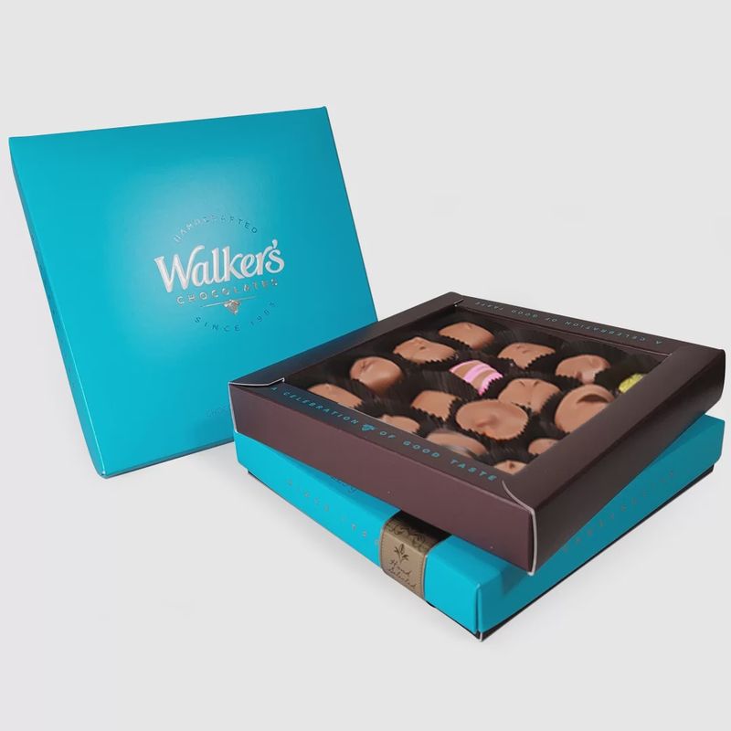 1/2 LB MILK CHOCOLATE ASSORTED BOX - WALKERS CHOCOLATE