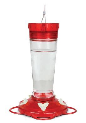 88163 - 10 OZ GLASS HUMMINGBIRD FEEDER