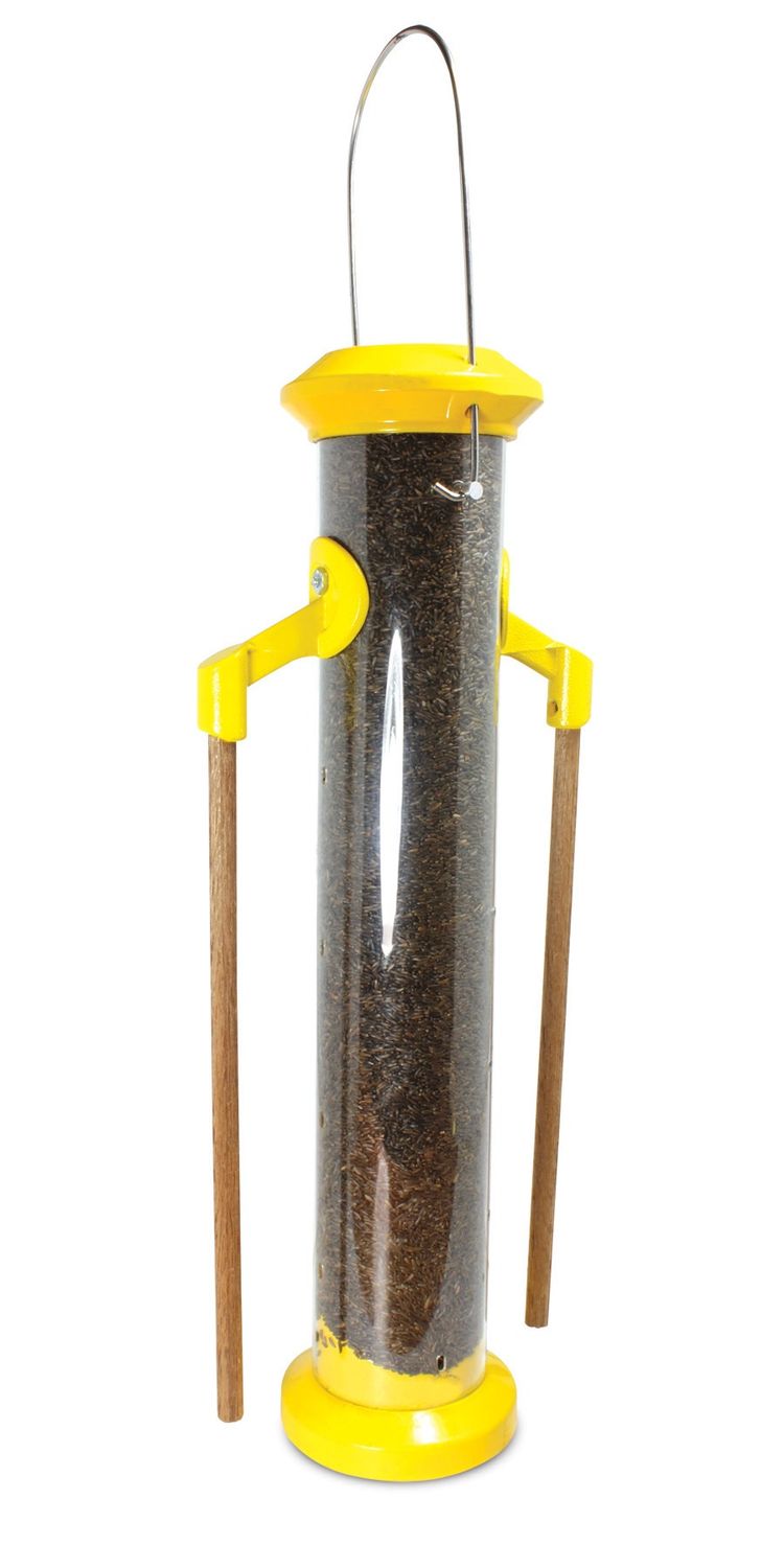 10811 - FINCH TUBE FEEDER W/ WOOD DOWEL PERCHES