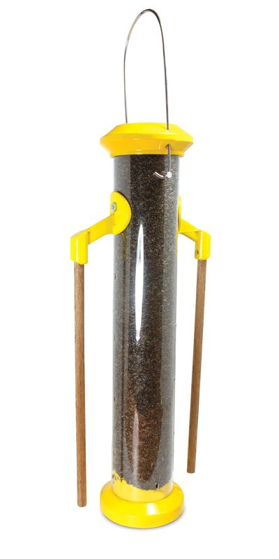 10811 - FINCH TUBE FEEDER W/ WOOD DOWEL PERCHES