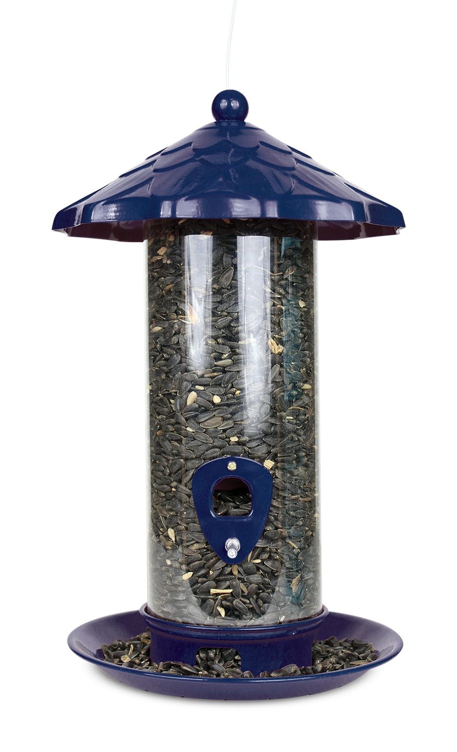10083 - HIGH CAPACITY DECORATIVE SEED FEEDER - ASSORTED COLOURS, COLOUR: NAVY