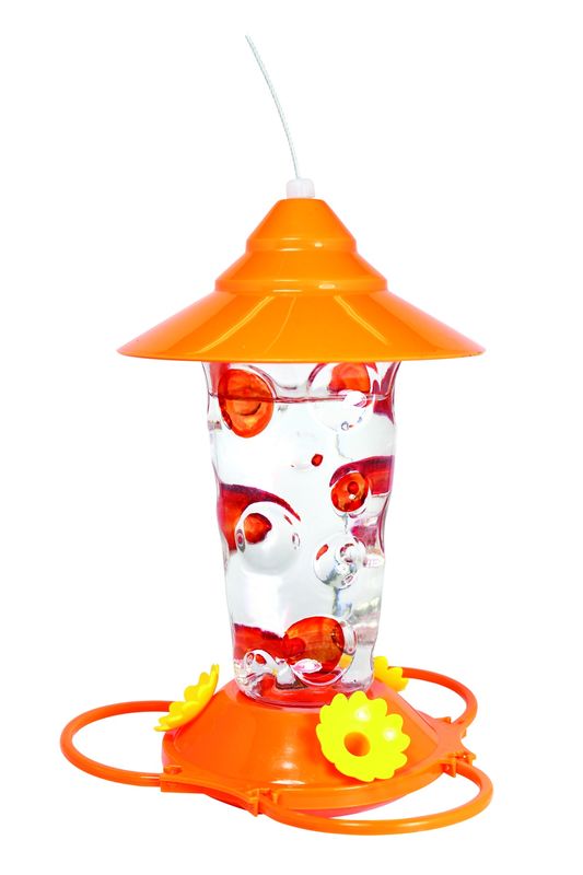 88040 - GLASS ORIOLE FEEDER W/ HANDPAINTED DOTS