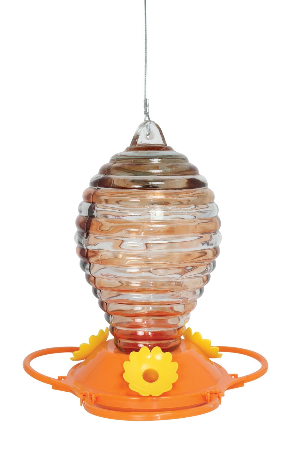 88042 - GLASS ORIOLE FEEDER W/ PAINTED RINGS
