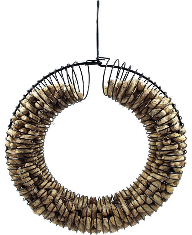 10760 - WREATH PEANUT FEEDER - BLACK