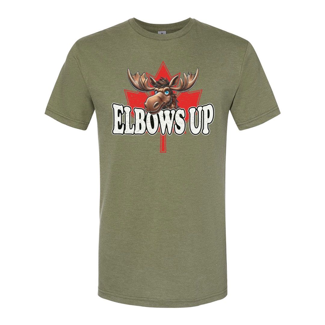 210-016 - TEE SHIRT - ELBOWS UP, SIZE: SMALL, COLOUR: GREEN