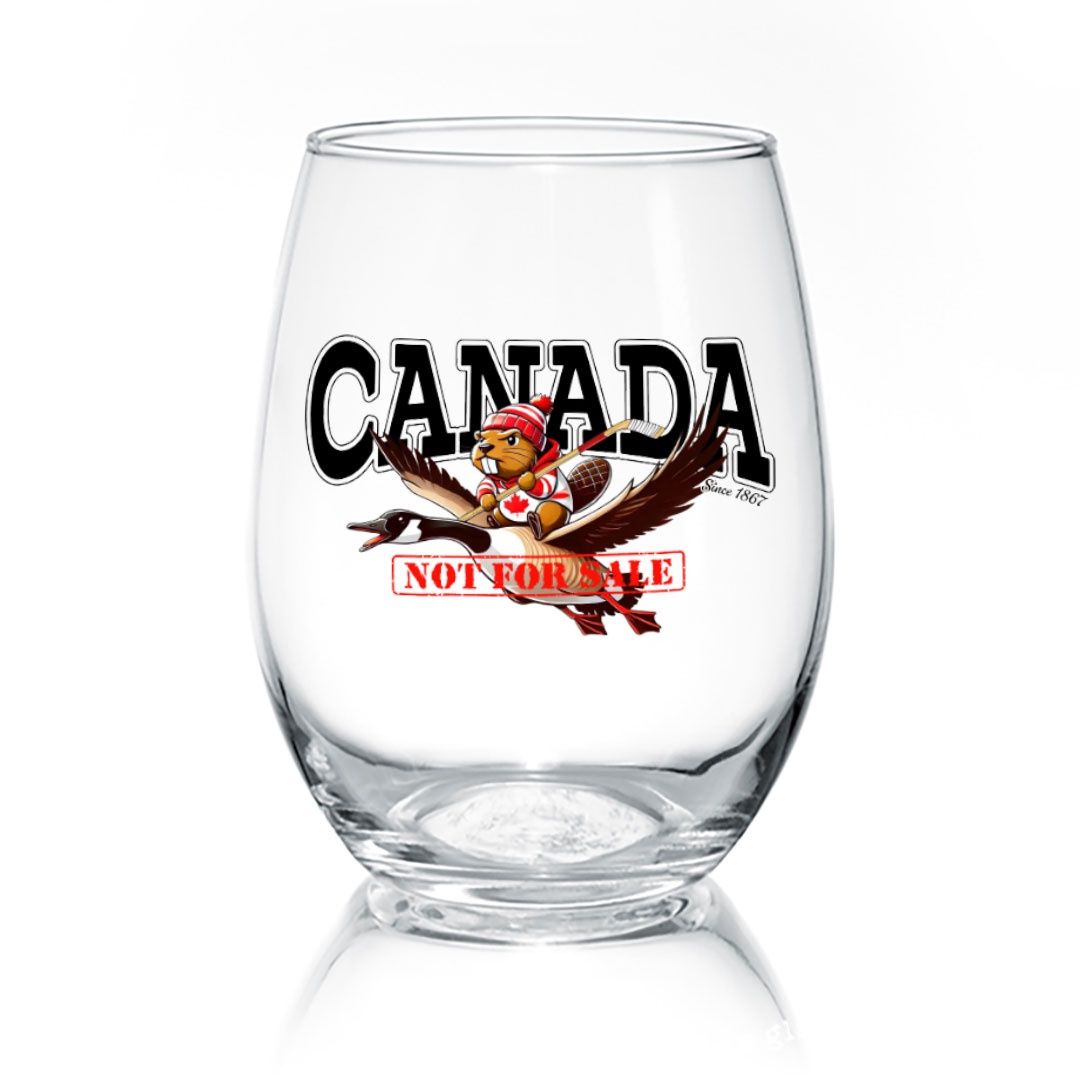 014-043 - WINE GLASS - CANADA NOT FOR SALE