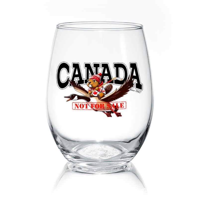 014-043 - WINE GLASS - CANADA NOT FOR SALE