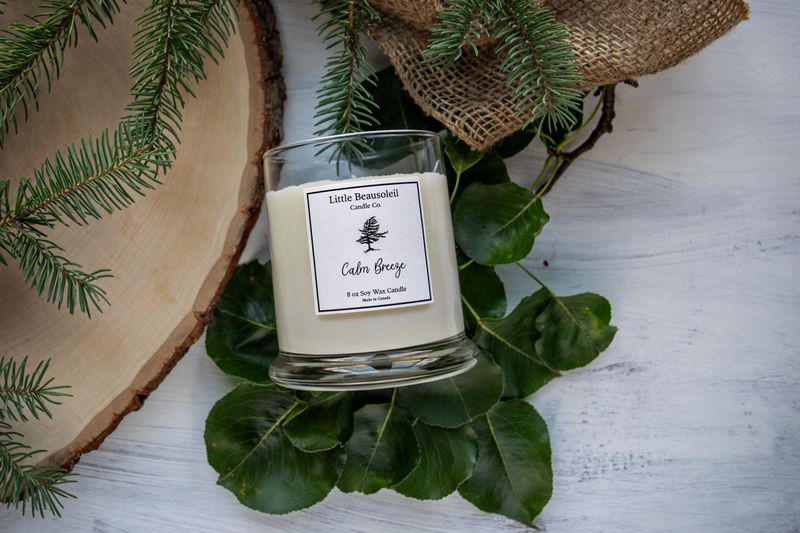 9OZ SOY WAX CANDLE - CALM BREEZE