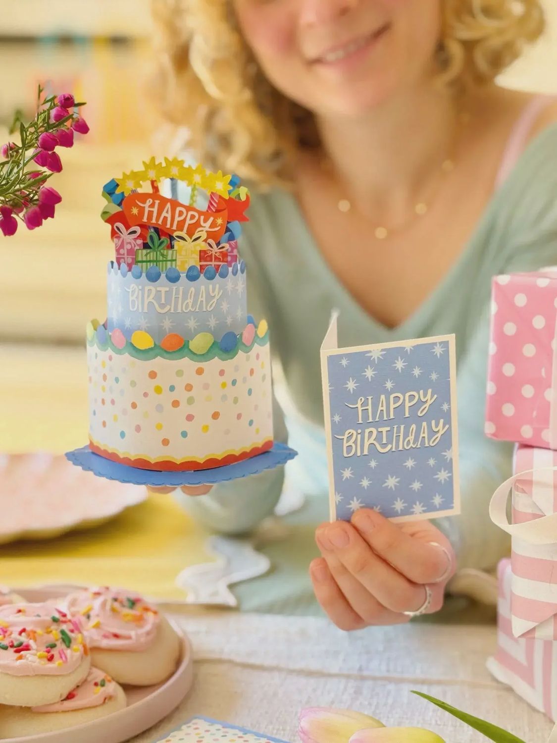 327-7440 - MINI POP-UP - CONFETTI BIRTHDAY CAKE