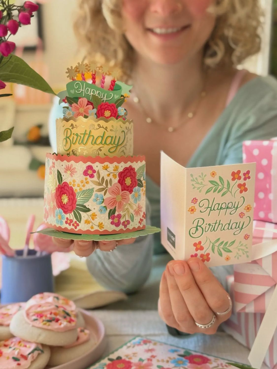 327-7439 - MINI POP-UP - BLOOM BIRTHDAY CAKE