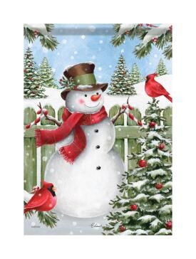 CS50563 - GARDEN FLAG -  SNOWY FRIENDS