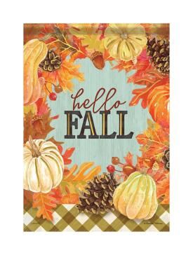 CS50522 - GARDEN FLAG -  FOIL FALL FRAME