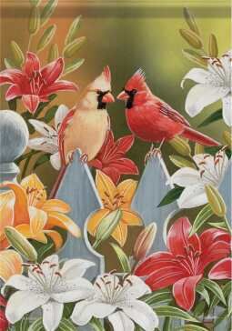 CS52993 - LARGE FLAG - CARDINAL PAIR