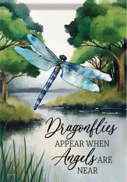 CS53441 - GARDEN FLAG -  DRAGONFLIES APPEAR