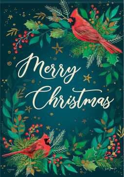 CS54177 - LARGE FLAG - CARDINAL CHRISTMAS