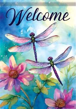 CS54396 - LARGE FLAG - DRAGONFLY SPLASH