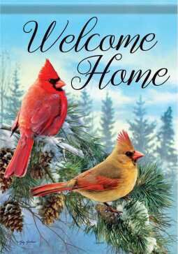 CS53123 - GARDEN FLAG -  WINTER PAIR