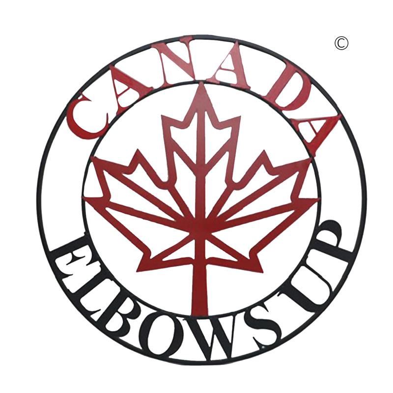 22794 - METAL WALL ART - MEDALLION - CANADA / ELBOWS UP
