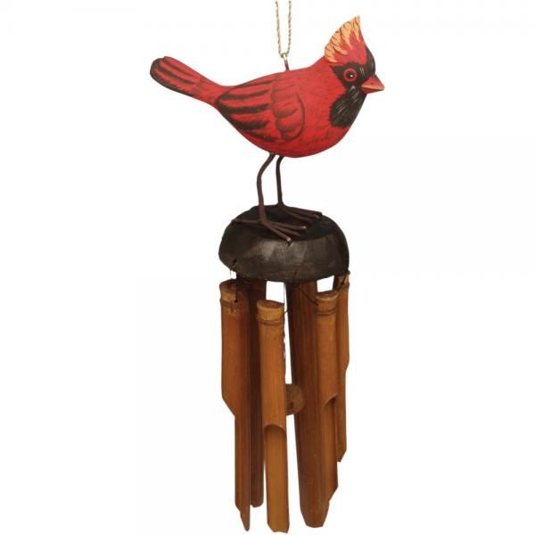 SE3361002 - BAMBOO WIND CHIME - CARDINAL
