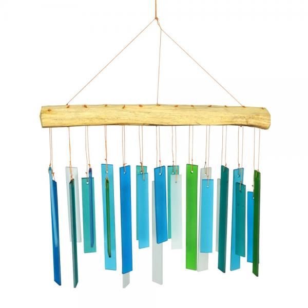 GEBLUEG166 - GLASS CHIME - SEAGLASS