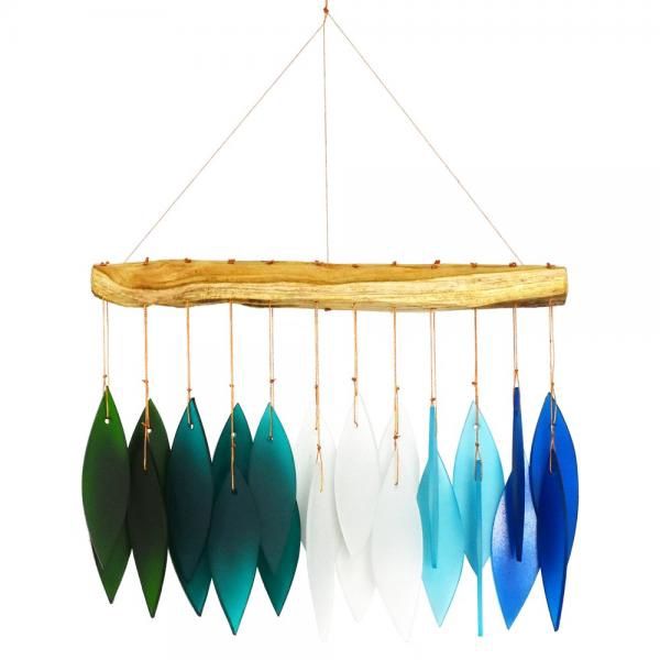GEBLUEG600 - GLASS CHIME - OCEAN WATERFALL / GRADIENT