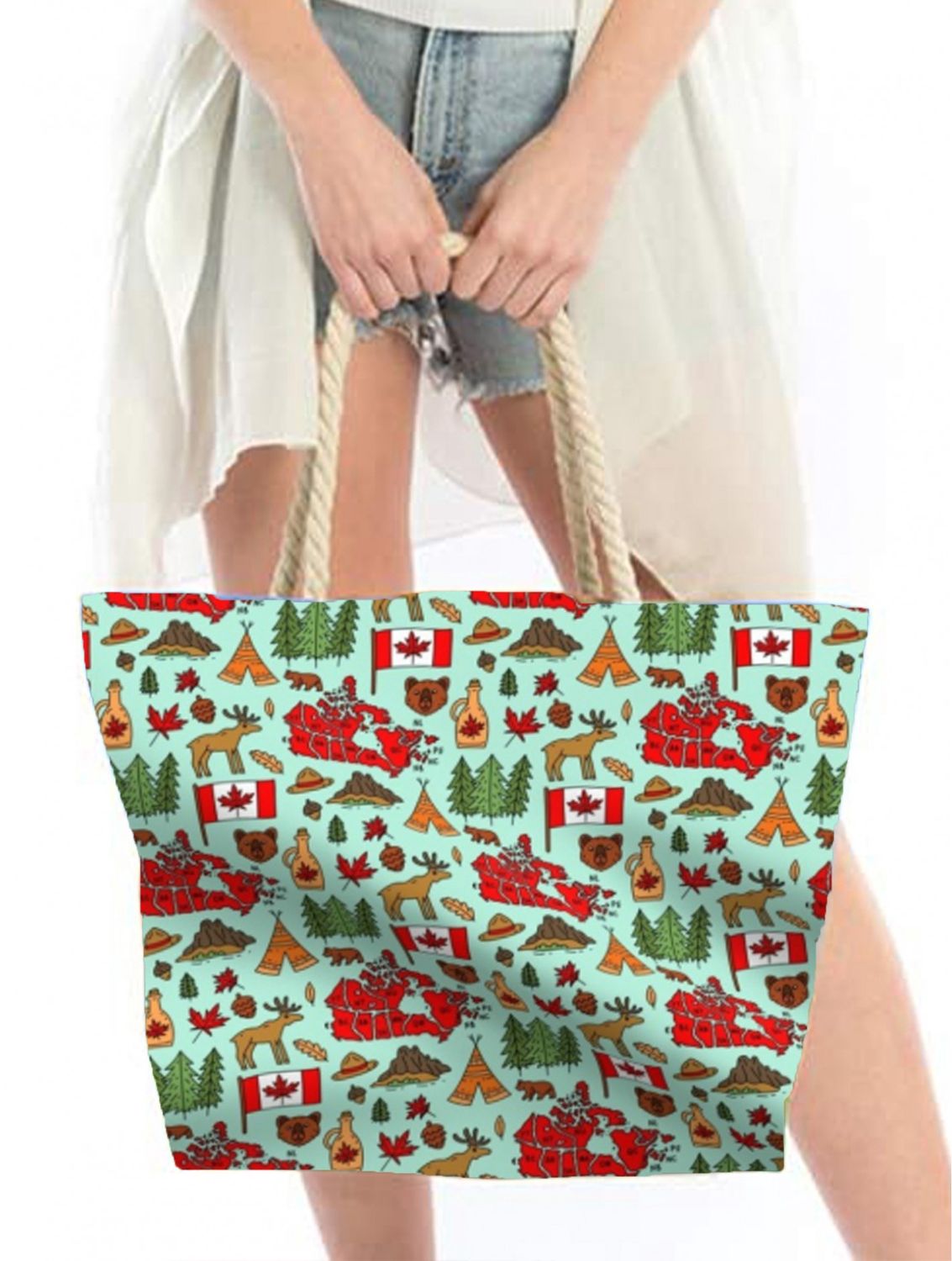 BG110017 - SHOULDER TOTE - CANADIAN MAPLE LEAF