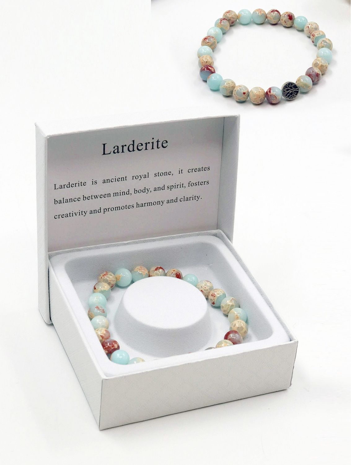 BR1235-02 - BLESSING BEAD BRACELET / LARDERITE