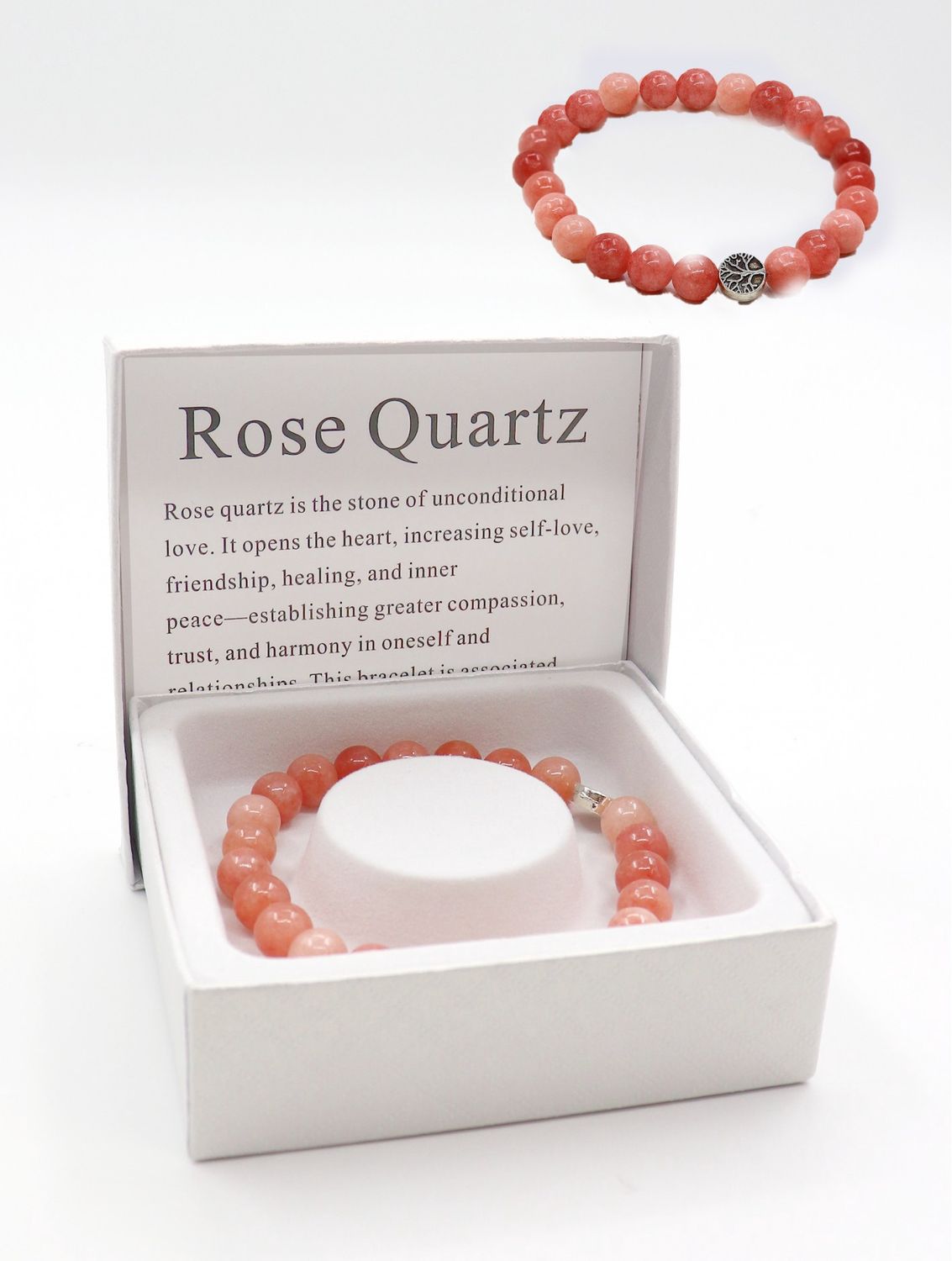 BR1254 - BLESSING BEAD BRACELET / RED QUARTZ