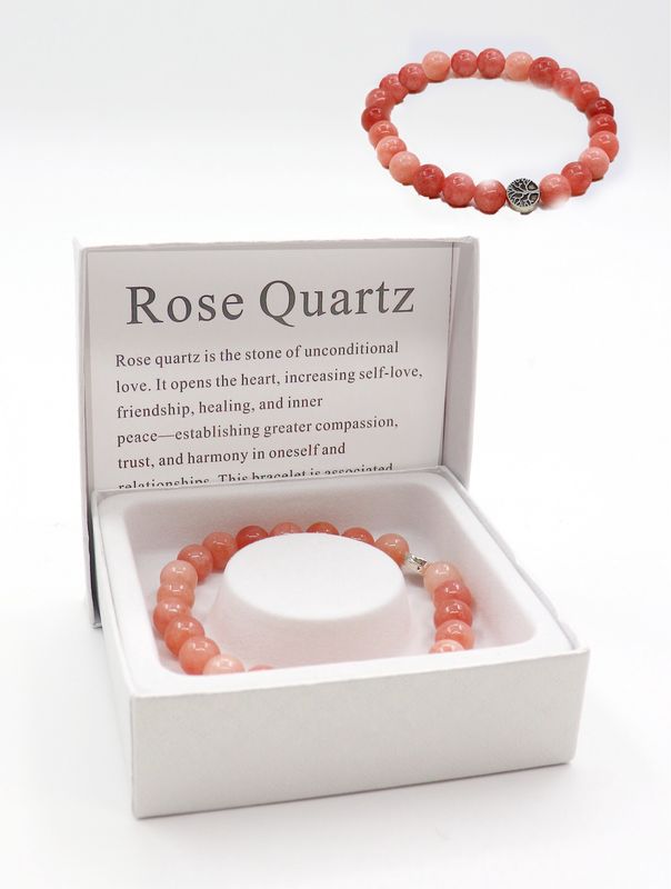 BR1254 - BLESSING BEAD BRACELET / RED QUARTZ