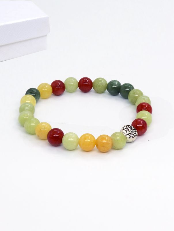 BR1240 - BLESSING BEAD BRACELET /MOOKAITE JASPER