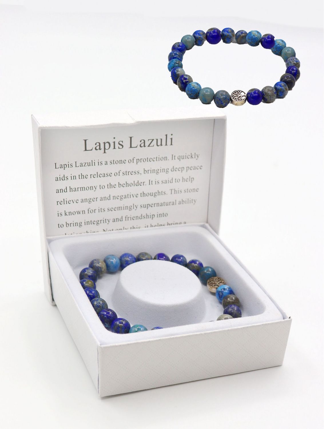 BR1259 - BLESSING BEAD BRACELET / LAPIS LAZULI (STARRY NIGHT)