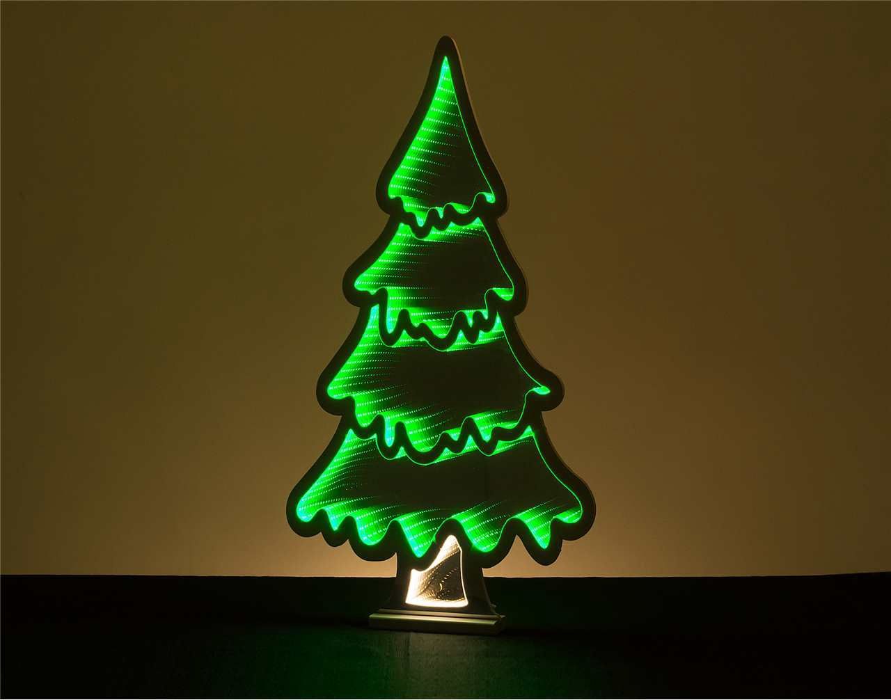 X4250 - INFINITY LIGHT - 35.5&quot; GREEN CHRISTMAS TREE W/BASE