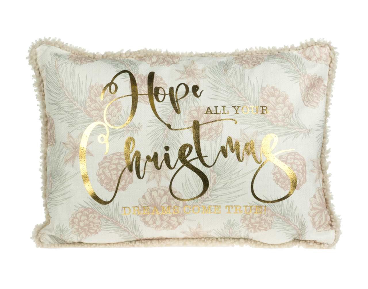 Q3360 - HOPE CHRISTMAS PILLOW - 20&quot; X 13&quot;