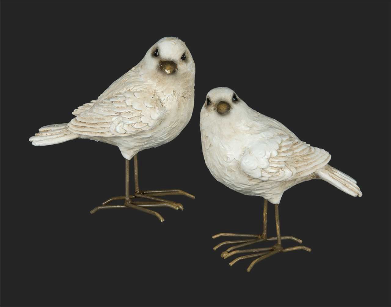 D4173 - 5.5&quot; WHITE STANDING BIRD - 2 ASST