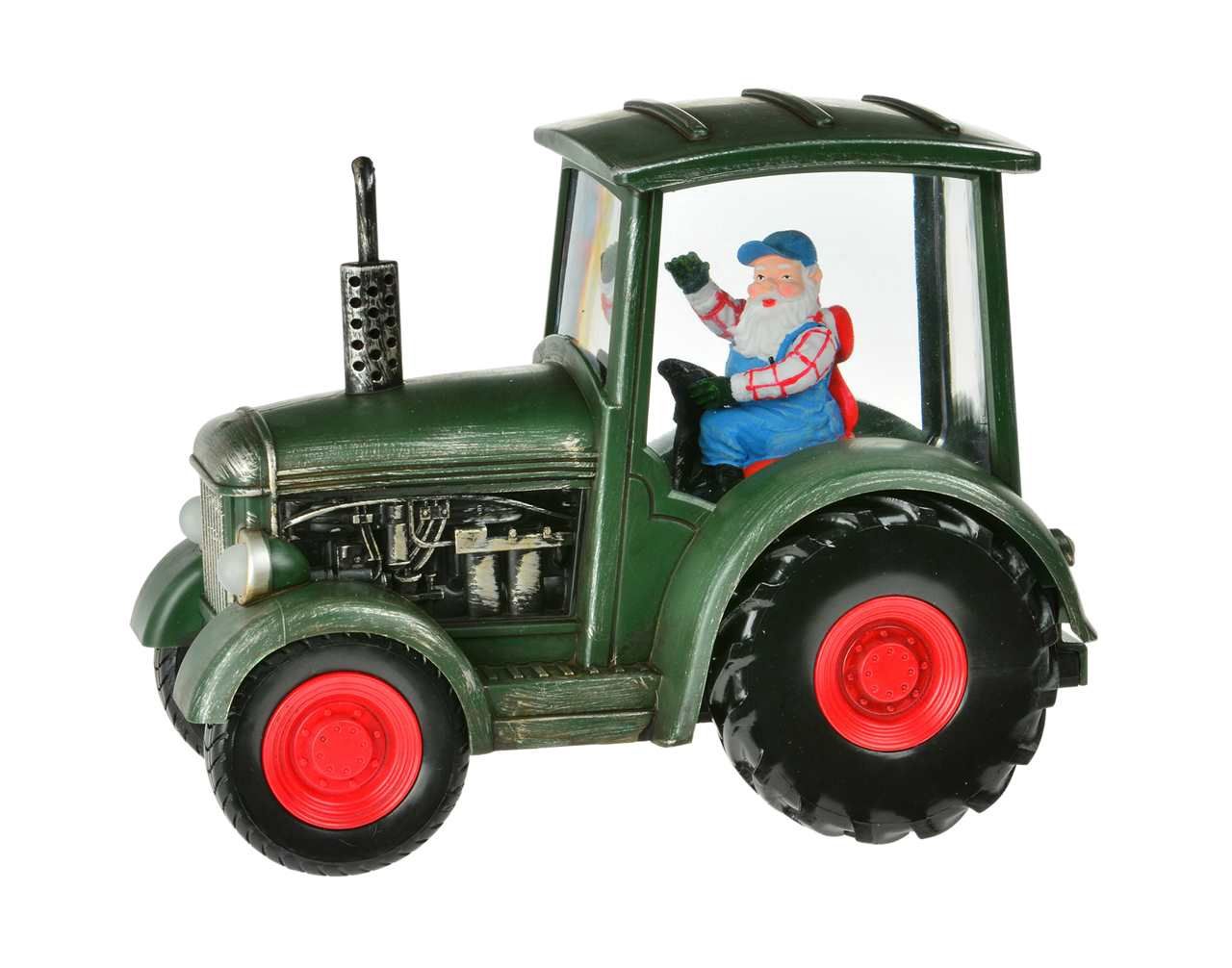 E0243 - TRACTOR WITH SANTA IN OVERALLS